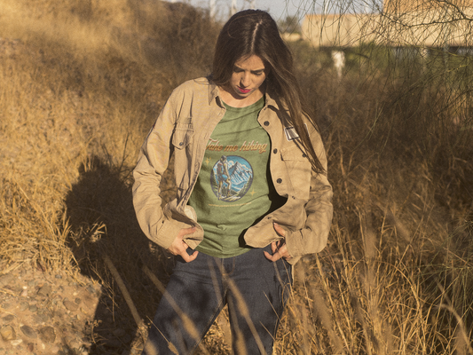 Take Me Hiking Women's Heavy Cotton Tee - Adventure Ready Outdoor Shirt